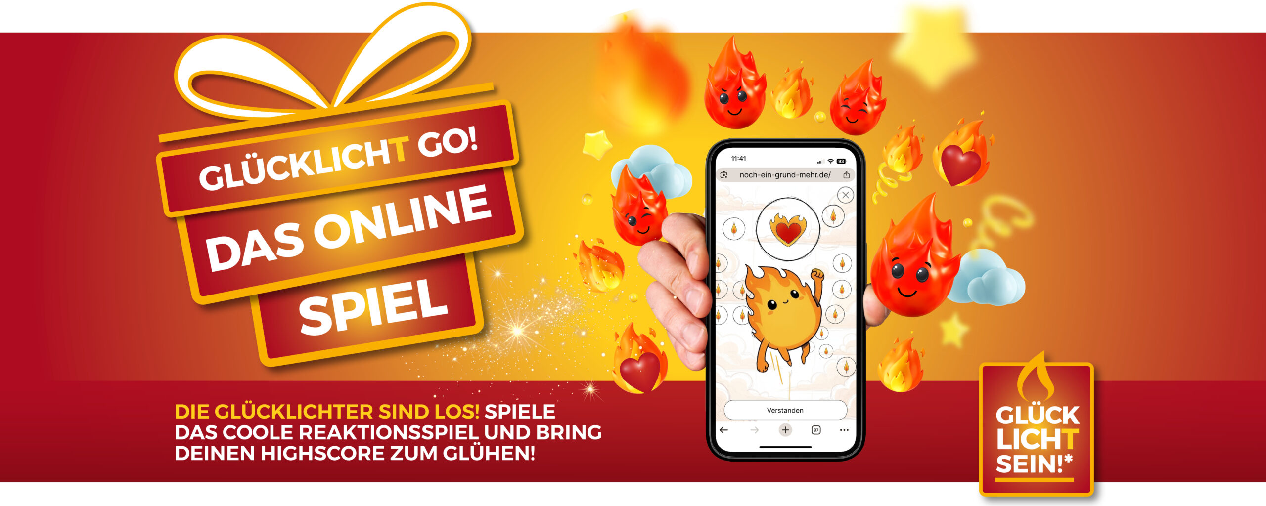 Glücklicht Go! Glücklicht Go! Das Online-Spiel: Die Glücklichter sind los! Spiele das coole Reaktionsspiel und bring Deinen Highscore zum Glühen!