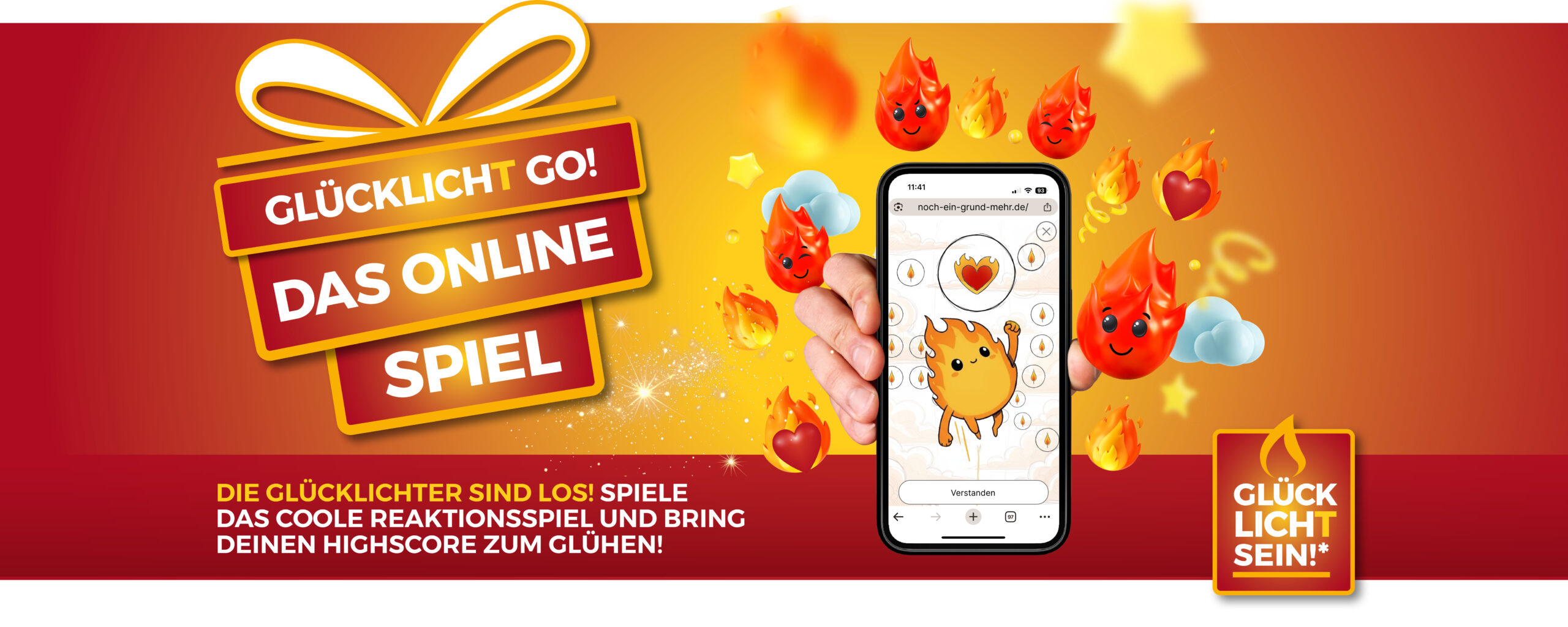 Glücklicht go! Das Online Spiel Die Glücklichter sind los! Spieledas coole Reaktionsspiel und bring deinen Highscore zum Glühen