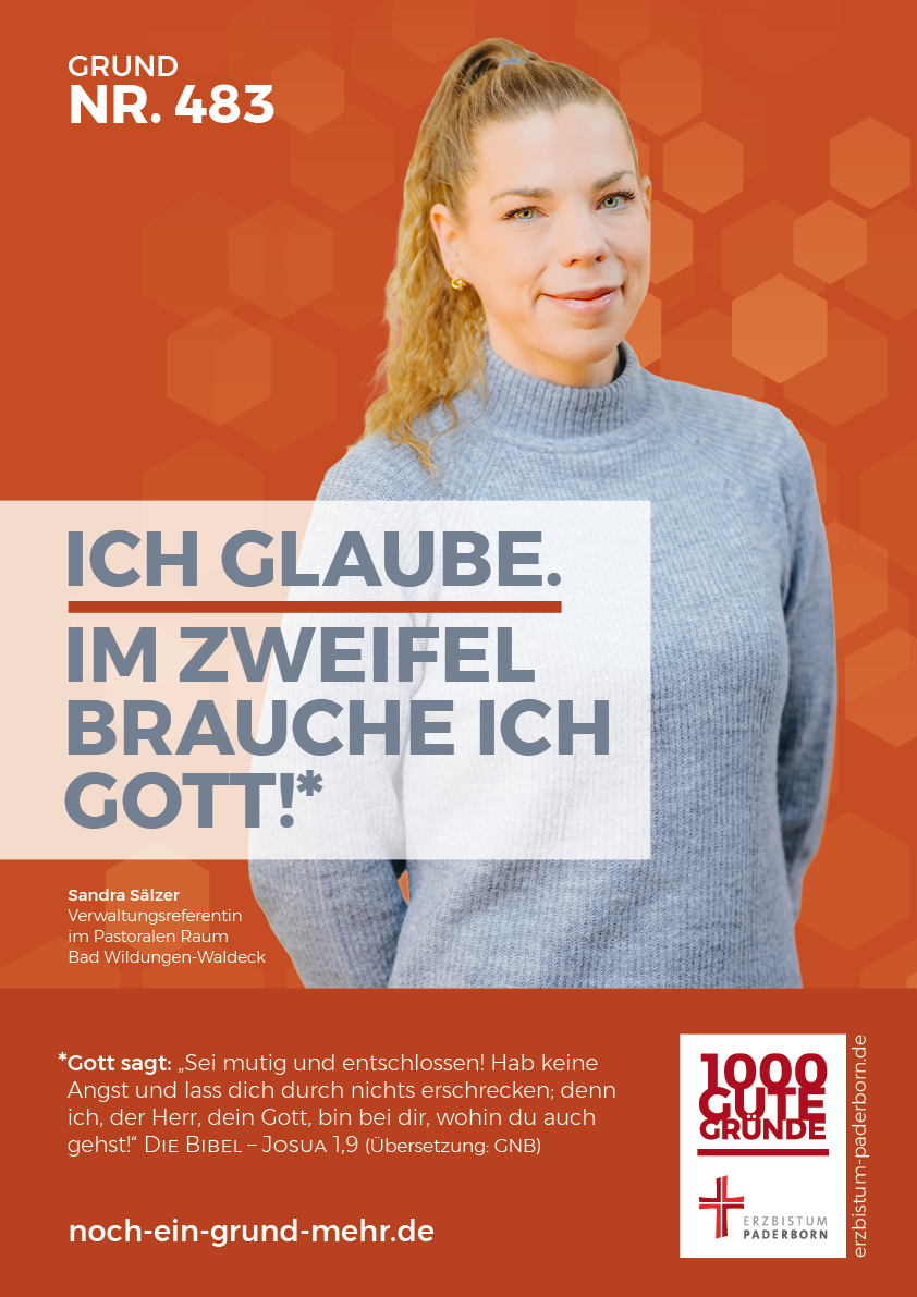 Ich glaube. Im Zweifel brauche ich Gott! - Sandra Sälzer, Verwaltungsreferentin im Pastoralen Raum Bad Wildungen-Waldeck